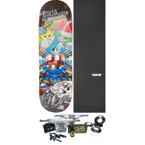 World Industries Skateboards Toothache Skateboard Deck - 8.3" x 32" - Complete Skateboard Bundle